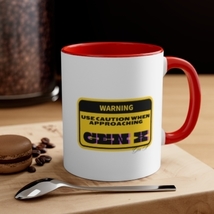 &quot;Warning! Gen X&quot; Color Accent 11oz Coffee Mug, 4 Colors - £14.22 GBP
