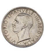 1927-R Italy Silver 5 Lire in AU Condition KM #67.2 - $42.29 CAD