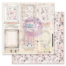 Indigo By Frank Garcia Double Sided Cardstock 12&quot;X12&quot; Shabby Frames, Foil Detail - £11.25 GBP