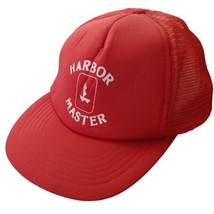 Vtg Harbor Master KC Collections Mesh Red Snapback Hat Cap - £24.10 GBP