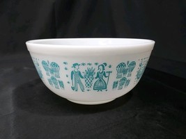 Vintage PYREX TURQUOISE AMISH BUTTERPRINT MIXING BOWL  2-1/2  QUART #403 - $649.56 MXN