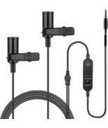 Dual Lavalier Microphone, KIMAFUN 2 Lapel Clip-on Omnidirectional Conden... - $374.14 MXN