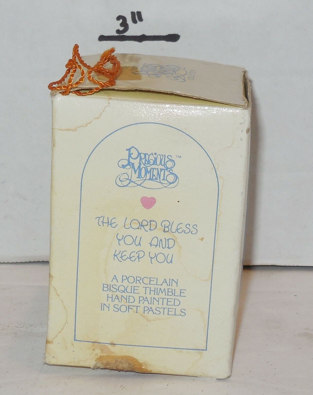 1985 Precious Moments The Lord Bless You And Keep You Thimble #100633 HTF Enesco Item image 4
