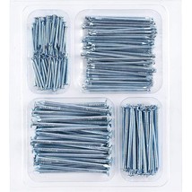 200 Pack Hardware Nails For Hanging Pictures, 4 Size Zinc Tiny Nail Assorted Kit - £9.50 GBP