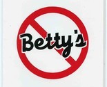 Not Betty&#39;s Restaurant Menu Newport News Virginia  - £13.99 GBP