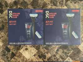 Dollar Shave Club - 4 Blade Gift Set - Handle Blades &amp; 3 oz. Shave Butter - New - £30.92 GBP