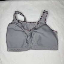Glamorise Sport 42F Gray High Impact Sports Bra Wire-Free Plus Size Acti... - $24.00