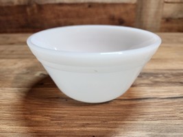 Vintage Federal Glass Oven Ware White Milk Glass Nesting Bowl - Mid Cent... - £11.10 GBP