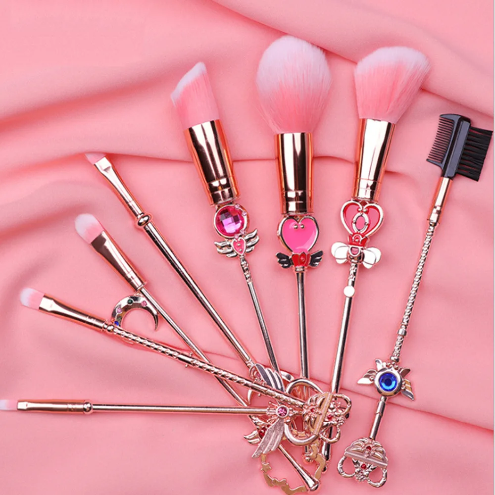 Sailor moon unique makeup brushes shape set with blush brush eye shadow brush concealer thumb200