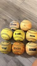 Lot of 8 Practice Softballs 12” Yellow FREE SHIPPING - $24.70