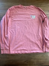 Vineyard Vine Long Sleeve Pocket T-Shirt w Flags Pink Size S - £13.10 GBP