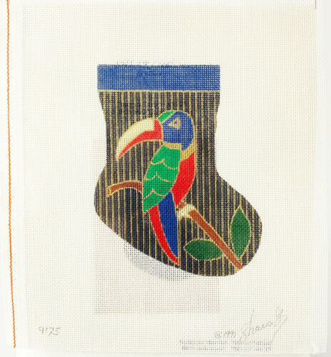 SHEAR Creations Handpainted Needlepoint Stocking Canvas Mini Kit Toucan ... - $108.13