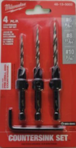 Milwaukee #6/#8/#10 Wood Countersink Set (3-Piece) - £22.31 GBP