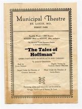 1927 St Louis Municipal Theatre Program The Tales of Hoffman - $21.78