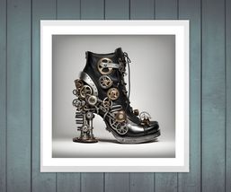 Steampunk High Heel Shoes Art Poster Print 23 x 23 in - £26.50 GBP