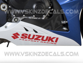 Suzuki Factory Racing Fairing Decals Kit Stickers Premium Quality 5 Colo... - $14.00