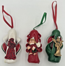 Vintage Christmas Ribbon Candy Inspired Angel Motif Ornaments Set of 3 SKU U183 - £23.97 GBP