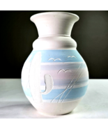 Acevloza Mexican Pottery Clay Vase Saguaro Cacti Pastel Pink &amp; Blue Hand... - $14.95