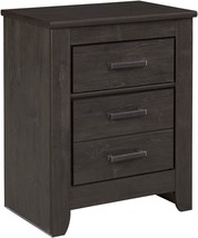 Charcoal Urban Contemporary 2 Drawer Nightstand By Signature Design By Ashley - £207.32 GBP