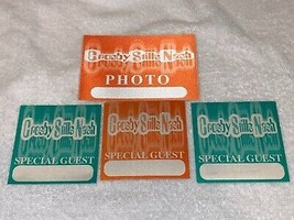 CROSBY STILLS NASH 4 UNUSED BACKSTAGE CONCERT TICKET PASSES CSN PASS ROC... - £12.17 GBP