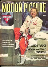 Motion Picture 3/1940-Fawcett-Sonja Henie-Melvyn Douglas-Errol Flynn-VG+ - $88.27
