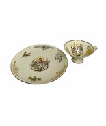 Vintage Schumann Arzberg Bavaria Gold Trim First Communion Plate &amp; Cup G... - $24.74