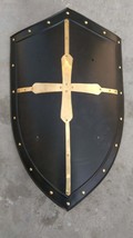Hand Forged Gothic Layered Steel Cross Shield Medieval Battle Armor sac/lerp - £88.22 GBP
