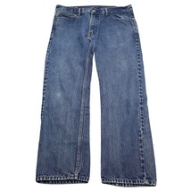Levis Jeans 505 Mens 38x32 Blue Pant Western Straight Denim Casual Workwear - $25.62