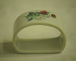 Ceramic Raspberry White Napkin Ring Holder Single Collectable Tableware ... - $9.89