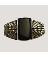 Brooch Antique Art Deco Sterling Silver Black Onyx Brooch Pin Made In Ge... - £157.56 GBP