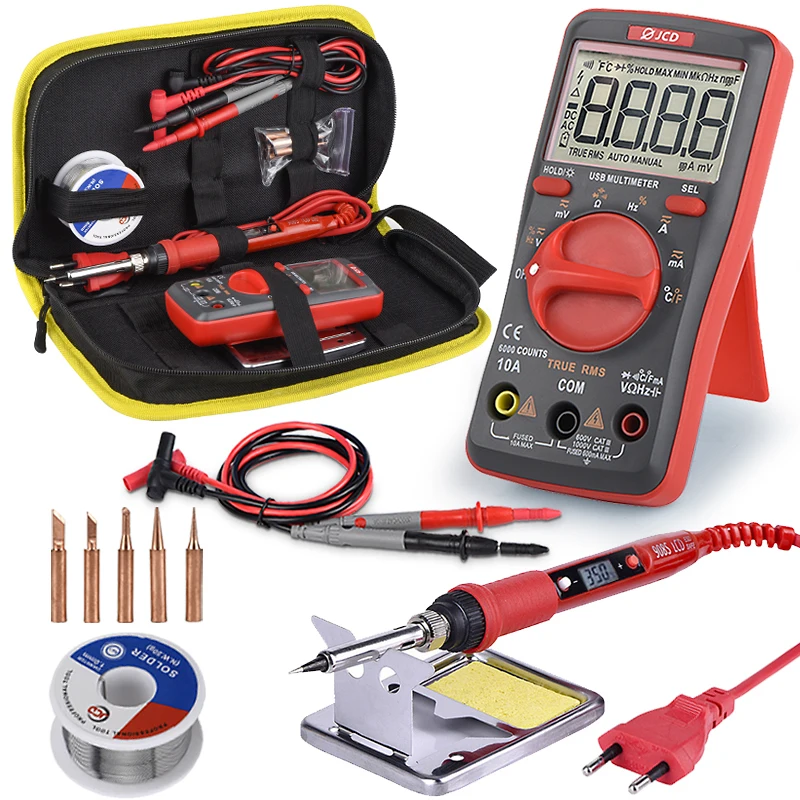 JCD Soldering  with USB Charging Digital multimeter kit Adjustable Temperature A - £58.82 GBP
