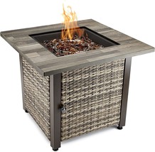 Endless Summer, The Aiden, 30&quot; Square Lp Outdoor Gas Fire Pit - £161.46 GBP