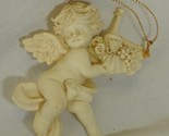 Cherub Angel Ornament Resin Xmas Tree Decor - $7.91
