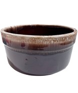 McCoy Pottery Brown Souffle Dish Casserole 7059 Brown Stoneware Drip 7.5Vtg - $21.59