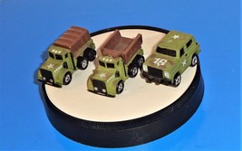 Vintage Micro Size Funrise / Unmarked Lot of 3 USMC Military Trucks &amp; SUV - £3.95 GBP