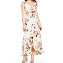 Leith Ivory Floral Midi Dress Size M - £48.02 GBP