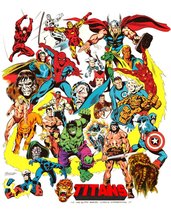 Marvel Comics &quot;TITANS&quot; 24 X 30 Inch Reproduction Poster - Superhero - £35.97 GBP