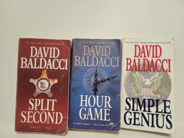 David Baldacci King &amp; Maxwell Book Lot - Split Second, Hour Game, Simple Genius - £4.71 GBP