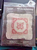 Janlynn Charmin  Chainstitching  &quot;Butterfly On Rust&quot; Pillow Cover Kit No... - £4.82 GBP