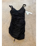 beyond control black one piece swimsuit V-Neck Adjustable Swim dress Siz... - £43.97 GBP