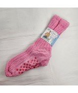 Fuzzy Socks Extra Long Non-skid Bottom Tall Pink - £7.77 GBP