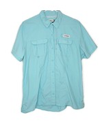 Magellan Womens Size L Laguna Madre Fishing Shirt Short Sleeve Turquoise - $12.97