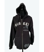 Ladie&#39;s Black Hoodie, Mickey Mouse, Disneyland, Zippered, Hanes, Large - $641.29 MXN