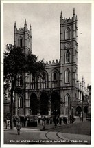 One(1) Canada Montreal Notre Dame Catholic Church Black White Unposted Postcard - £7.49 GBP