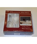 COMET Classicware One-Piece Elegant Acrylic Wine Glasses 8 oz. Clear 4/P... - £12.26 GBP