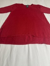 Chelsea & Theodore Women's Red Long Sleeve Pullover Blouse Top Size Large image 6