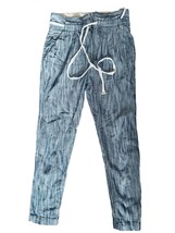Free People Casual Pants Cotton Blue White Stripes Size 0 - $19.79