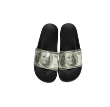 Hundred Dollar Bill Money Print Men&#39;s Slide Sandals - £18.68 GBP