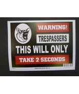 German Shepherd 2 seconds Warning Home sign No Trespassers 9&quot;x12&quot; FREE S... - £3.93 GBP