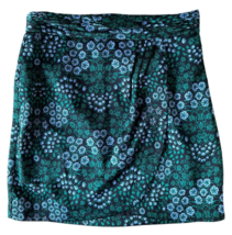 Banana Republic Women&#39;s Mini Skirt Faux Wrap Lined Floral Size 0 Green Blue - £10.27 GBP